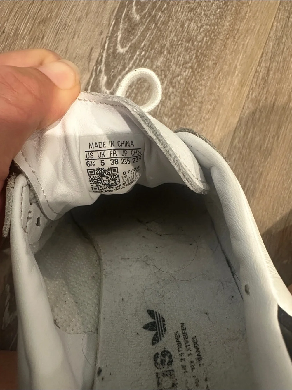 Adidas Samba Sneakers - White & Black with Gum Sole, 6.5M